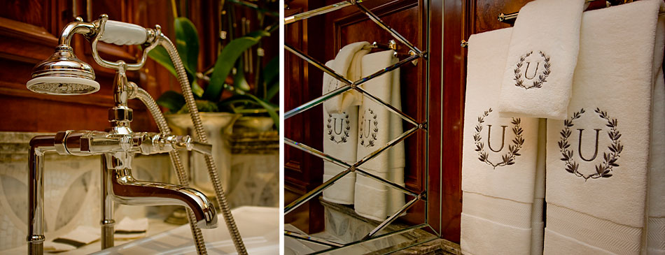 A detail of a luxurious Utopia bath setting